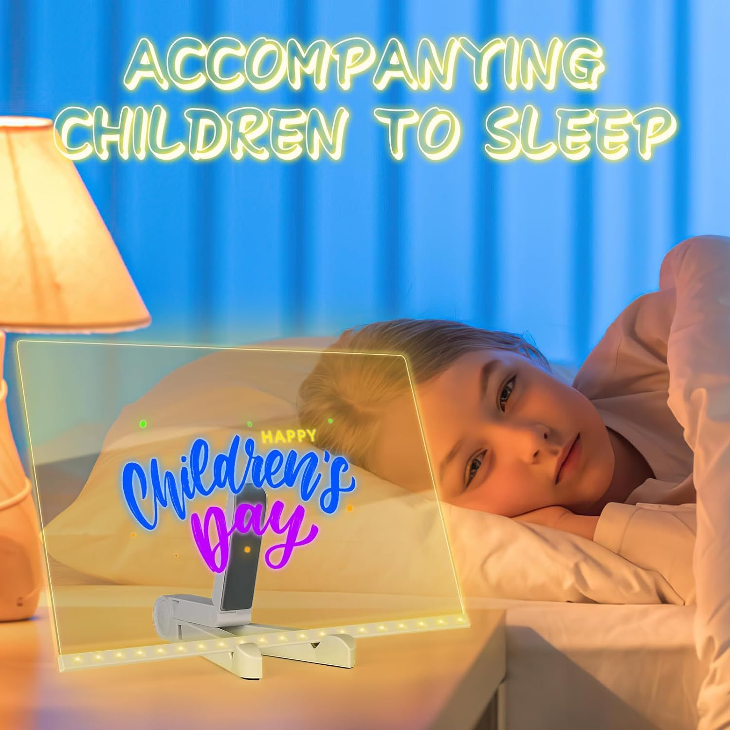 #MoteruStyle! Creative Rewritable Message Board, Glowing Acrylic Message Marker Board, LED Note Board With Colors, Acrylic Dry Erase Drawing Board, Note Glass Led Board Multiple Uses White Board - 画像 (2)