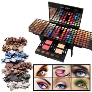 #MoteruStyle!180 Colors Eyes Shadow Blush Set Personalized Piano-shaped Makeup Palette Box