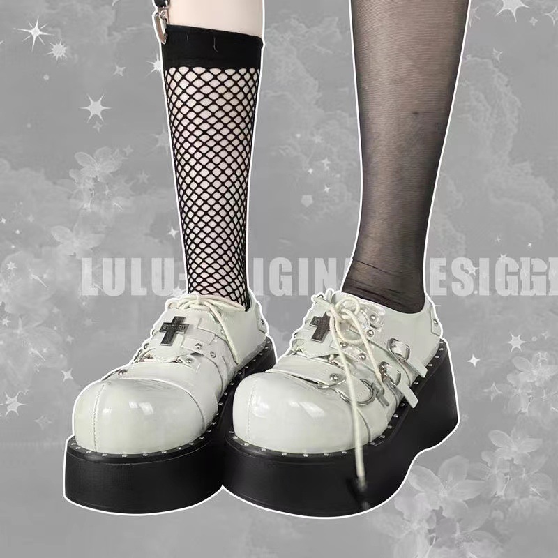 #MoteuStyle! Platform Shoes Round Toe Punk Jk Lolita Women's Plus Size - 画像 (2)