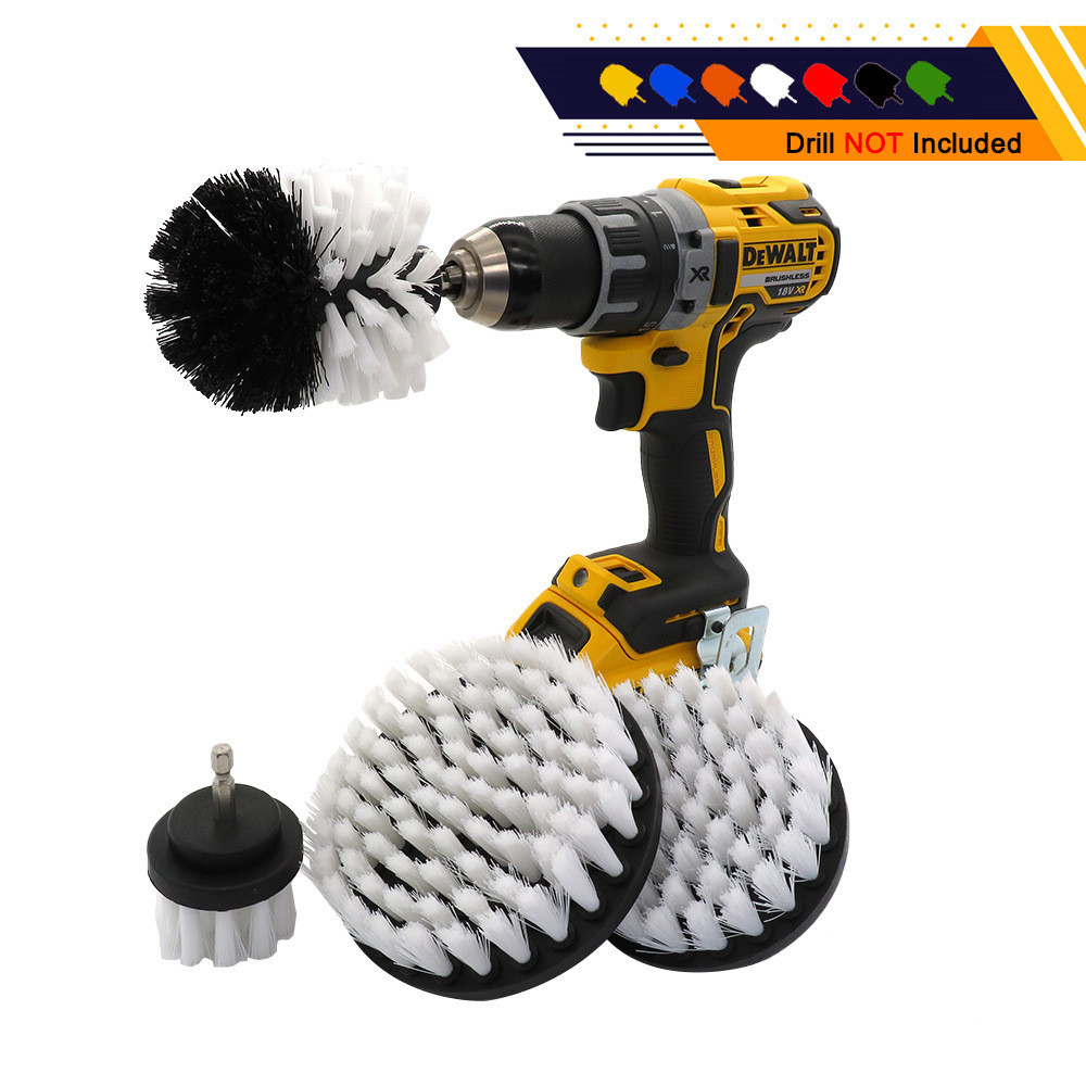 #MoteruStyle! Electric Drill Brush 4 Piece Set Kitchen Electric White Cleaning Brush