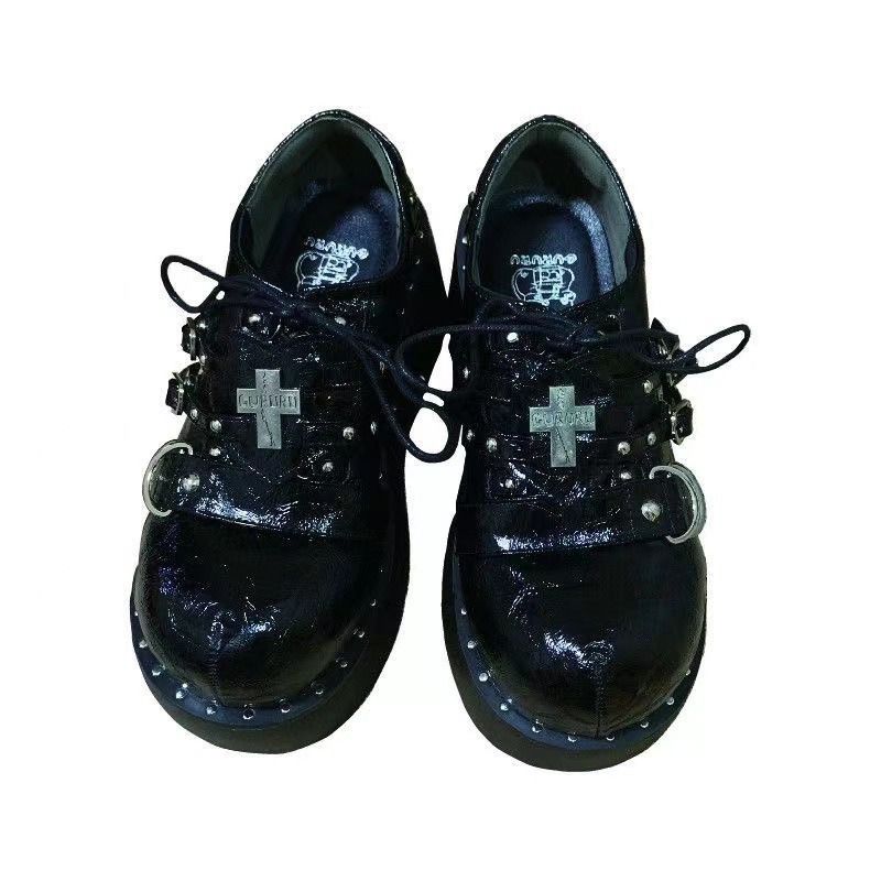 #MoteuStyle! Platform Shoes Round Toe Punk Jk Lolita Women's Plus Size - 画像 (7)