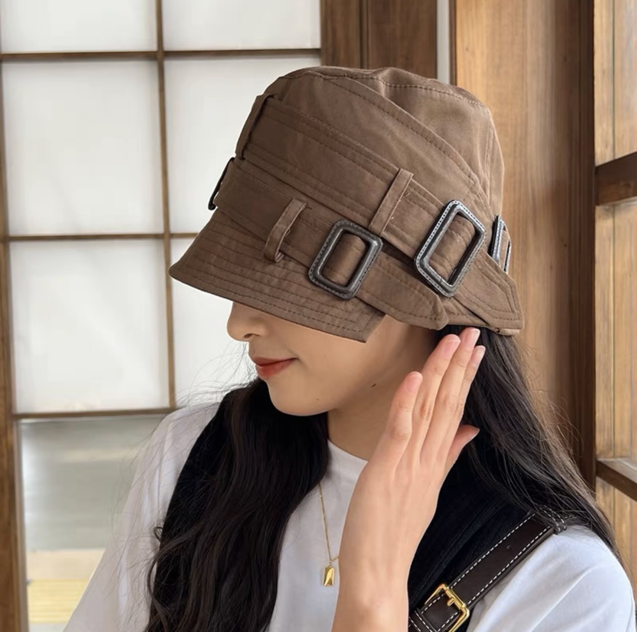 #MoteruStyle! Japanese Style Fisherman Hat Female Spring And Summer All-match Sunshade - 画像 (10)