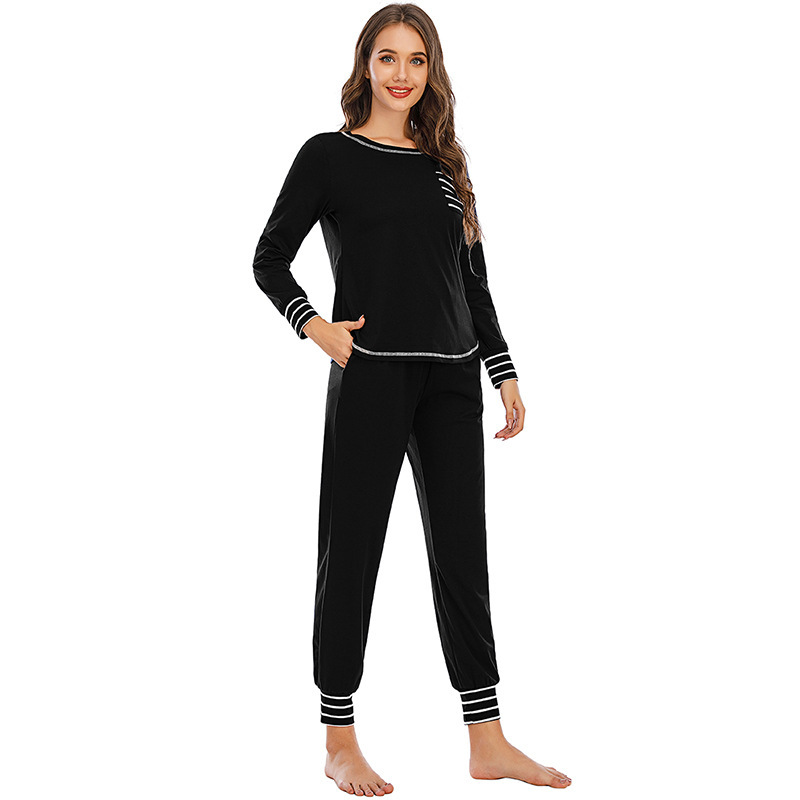 #MoteruStyle! Women's Fashion Casual Home Round Neck Long Sleeve Homewear Suit - 画像 (3)