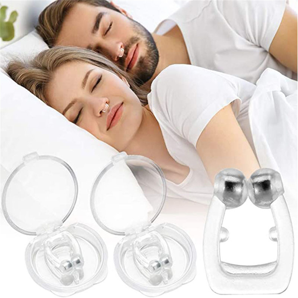 #MoteruStyle!Silicone Magnetic Anti Snore Stop Snoring Nose Clip Sleep Tray Sleeping Aid Apnea Guard Night Device