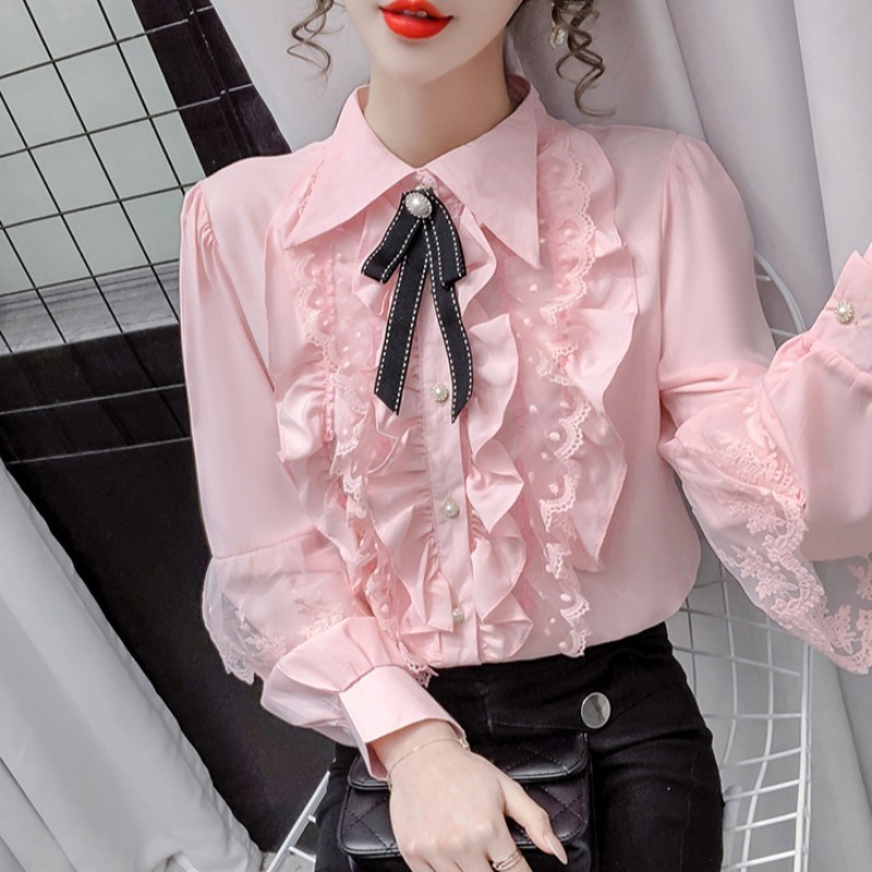 #MoteruStyle! Womens Victorian Vintage Palace Shirt Blouse Bow Ruffles Lolita Sweet - 画像 (2)