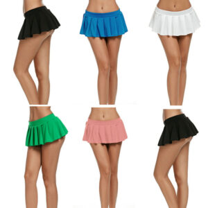 #MoteruStyle! Low Rise Upskirt Sexy Mini Skirt Pleated Micro Skirt Schoolgirl Party Nightwear Clubwear Dance Entertainment Skirts