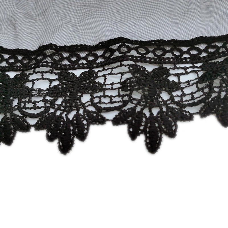 #MoteruStyle! Black Long Lace Cuff Sleeves Elegant Detachable Bowknot Decorative Sleeves Halloween Costume Gloves for Women Teens Girl - 画像 (6)