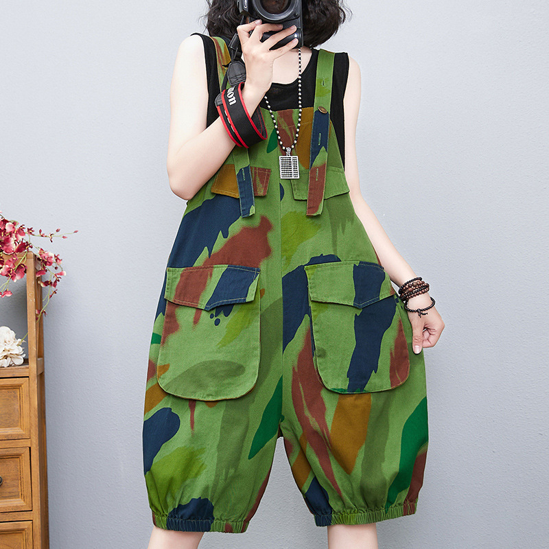 #MoteruStyle! Denim Colored Lantern Strap Pants, Jeans Overalls, Jumpsuit, Loose Fit, Through Hip, Salopette Dress, Overalls, 5/4 length pants, Pants Dress, - 画像 (3)