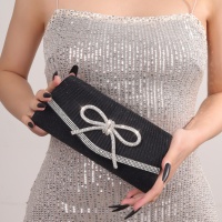 #MoteruStyle! Bow Evening Bag Adjustable Strap Ribbon Sparkly Rhinestone Formal Clutch Purses Wedding Glitter Party Prom Purse Dressy Hobo Shoulder Bag - 画像 (6)