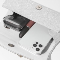 #MoteruStyle! Bow Evening Bag Adjustable Strap Ribbon Sparkly Rhinestone Formal Clutch Purses Wedding Glitter Party Prom Purse Dressy Hobo Shoulder Bag - 画像 (3)