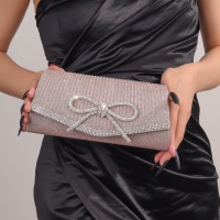 #MoteruStyle! Bow Evening Bag Adjustable Strap Ribbon Sparkly Rhinestone Formal Clutch Purses Wedding Glitter Party Prom Purse Dressy Hobo Shoulder Bag - 画像 (5)