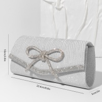#MoteruStyle! Bow Evening Bag  Adjustable Strap Ribbon Sparkly Rhinestone Formal Clutch Purses Wedding Glitter Party Prom Purse Dressy Hobo Shoulder Bag
