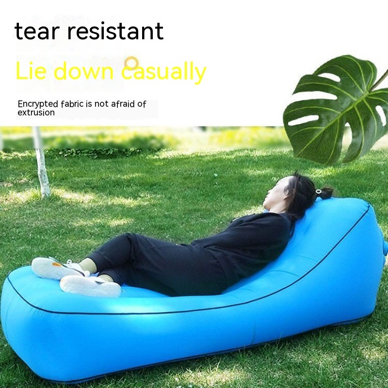 #MoteruStyle! Camping Sofa Inflatable Sofa Portable Air Bed Outdoor Airbed Casual Beach Recliner Floatation Bed - 画像 (4)