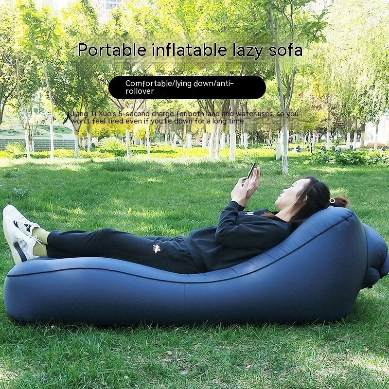#MoteruStyle! Camping Sofa Inflatable Sofa Portable Air Bed Outdoor Airbed Casual Beach Recliner Floatation Bed - 画像 (5)